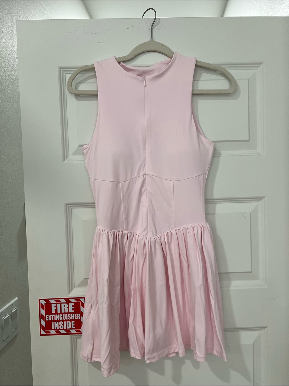 Golf tennis athletic Sleeveless Light Pink Skater Dress